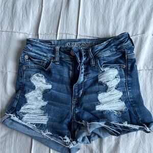 American Eagle Outfitters Women's Blue Denim Shorts